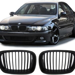Mat zwarte grillen passend voor BMW 5 serie E39 model 1995 - 2003