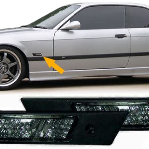 Zijknipperlichten smoke design passend voor BMW 3 serie E36 tot 09/1996 en 5 serie E34