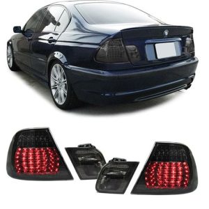Zwarte led achterlichten BMW 3 serie E46 sedan 1998 - 2001