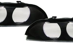Koplampglazen met smoke knipperlichten passend voor BMW 5 serie E39 model 1995 - 2000