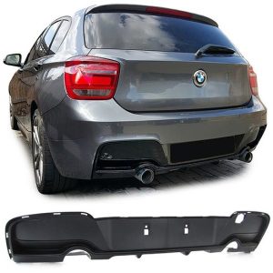 Performance look diffuser mat zwart passend voor BMW 1 serie F20 en F21
