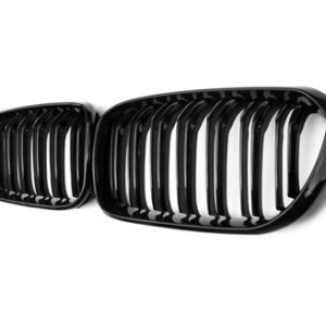 Dubbelspijls glanzend zwarte grillen passend voor BMW X3 E83 LCI