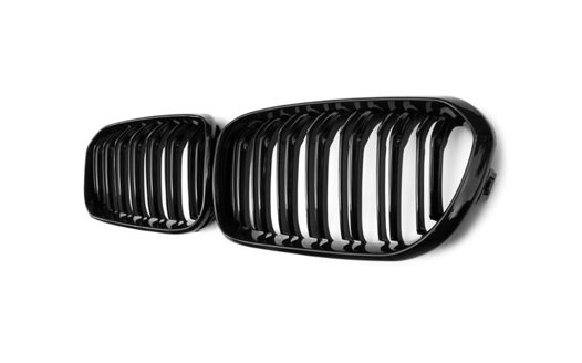 Dubbelspijls glanzend zwarte grillen passend voor BMW X3 E83 LCI