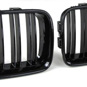 Dubbelspijls glanzend zwarte grillen passend voor BMW 3 serie E36 1991 - 1996