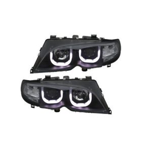 Koplampen DTM style passend voor BMW 3 serie E46 sedan en touring facelift model 2001 - 2005