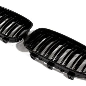 Glanzend zwarte grillen dubbelspijls passend voor BMW 3 serie F34