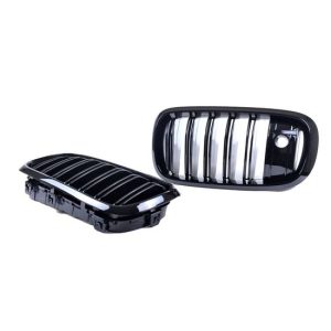 Dubbelspijls grillen glanzend zwart passend voor BMW X5 F15 en X6 F16 met Night Vision