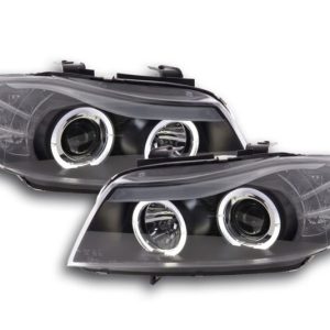 Angel eyes koplampen CCFL passend voor BMW 3 serie E90 en E91 met halogeen koplampen (H7) model 2005 - 2008