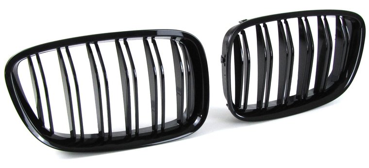Dubbelspijls grillen glanzend zwart passend voor BMW 5 serie F07 GT